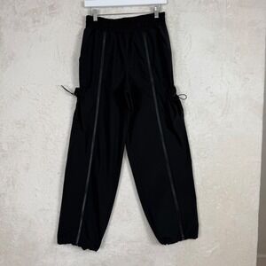 Athleta Stay Fly Pant Black Cargo Techwear Parachute Gorpecore Y2K XS Oversized